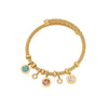 Fashion Butterfly Drop Oil Eye Stainless Steel Electroplated Bracelet Jewelry