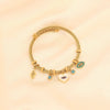 Fashion Butterfly Drop Oil Eye Stainless Steel Electroplated Bracelet Jewelry