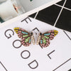 Fashion Butterfly Earrings Alloy Stained Glass Diamond Vintage Jewelry