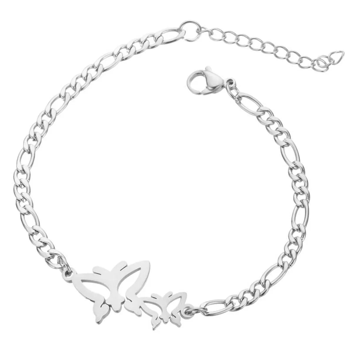 Fashion Butterfly Elephant Stainless Steel Plating Bracelets