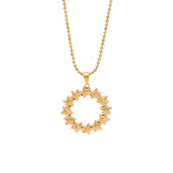 Fashion Butterfly Flower Heart Shape Stainless Steel Pendant Necklace