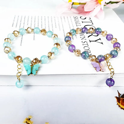 Fashion Butterfly Glass Beaded Women's Bracelets