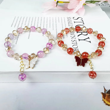 Fashion Butterfly Glass Beaded Women's Bracelets