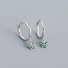 Fashion Butterfly Inlay Silver Rhinestones Earrings