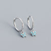 Fashion Butterfly Inlay Silver Rhinestones Earrings