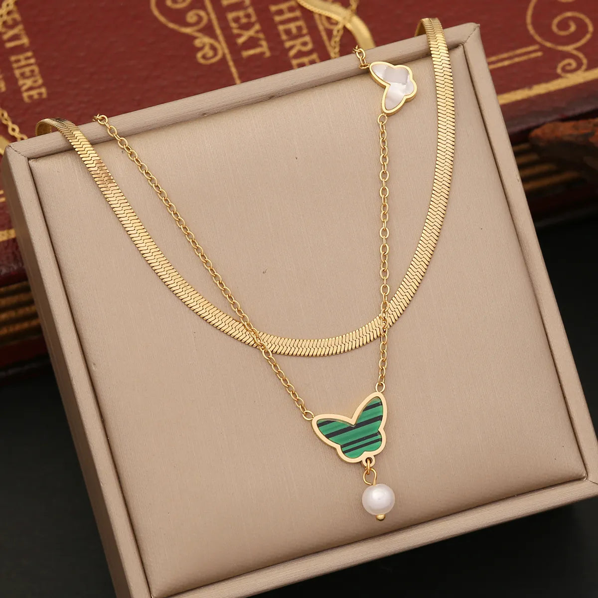 Fashion Butterfly Stainless Steel Plating Bracelets Earrings Necklace