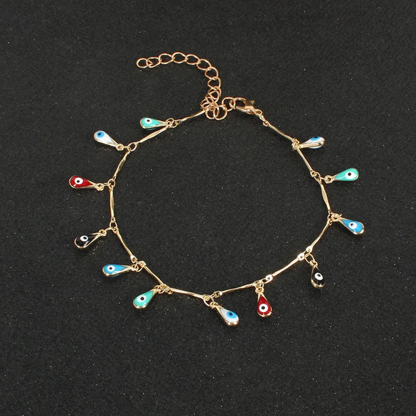 Wholesale Jewelry Ethnic Style Eye Alloy No Inlaid Plating Anklet