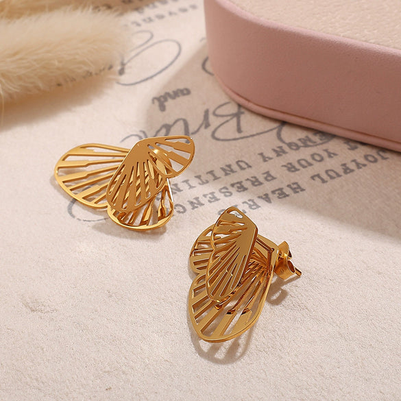 Fashion Butterfly 316L Stainless Steel Electroplated Women's Earrings