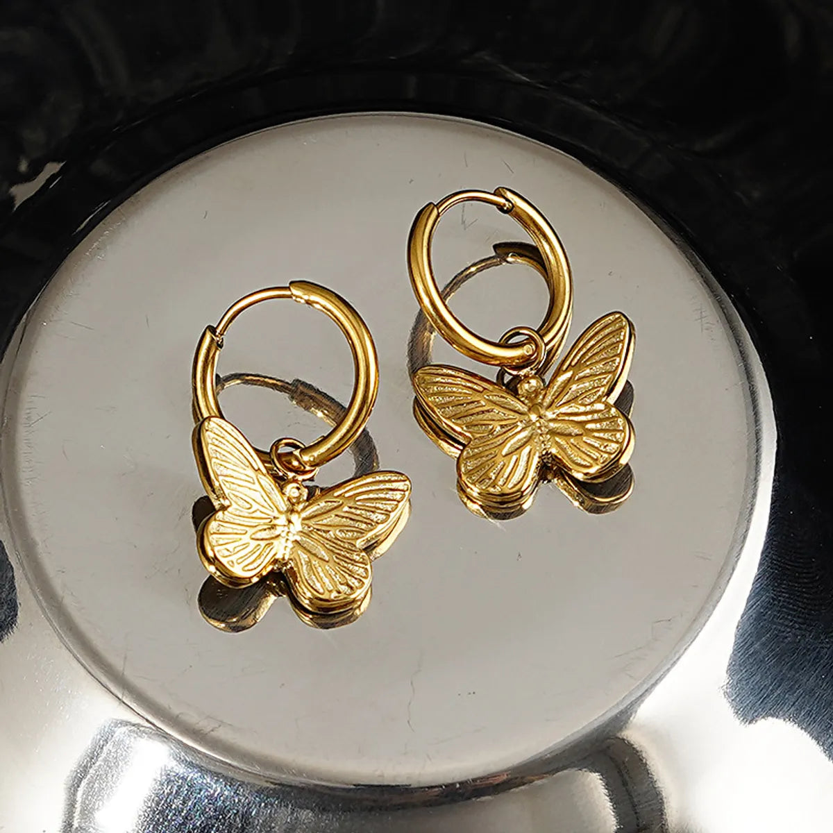 Insect Plating Titanium Steel No Inlaid Earrings