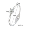 Fashion Butterfly Titanium Steel Plating Zircon Bangle