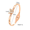 Fashion Butterfly Titanium Steel Plating Zircon Bangle