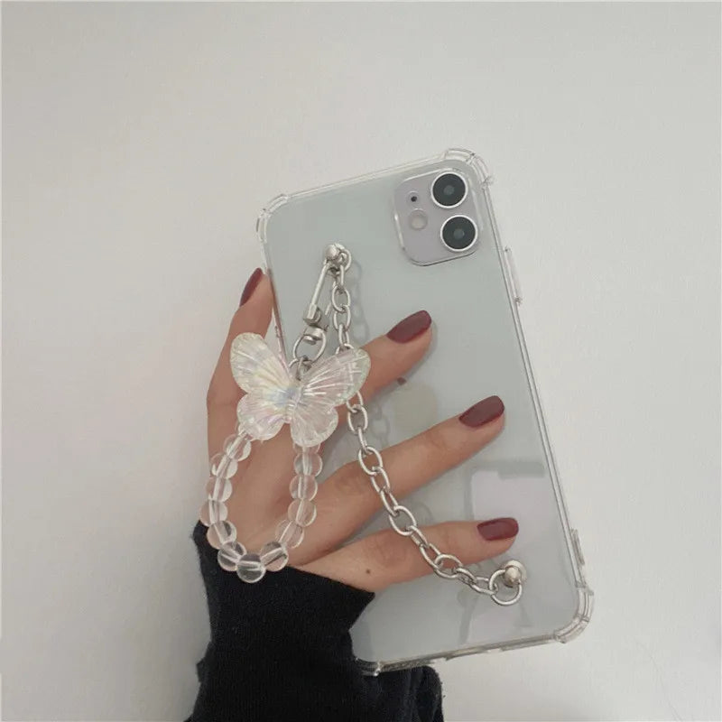 Fashion Butterfly Transparent Resin   Phone Cases