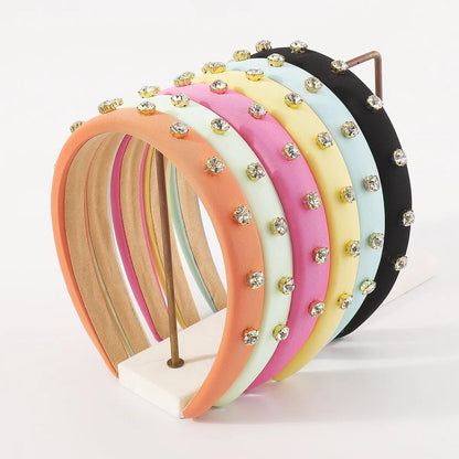 Women'S Fashion C Shape Cloth Handmade Rhinestones Hair Band