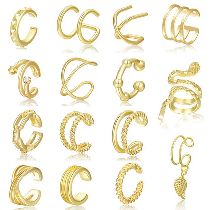 Wholesale Jewelry Fashion C Shape Metal Plating Ear Clips