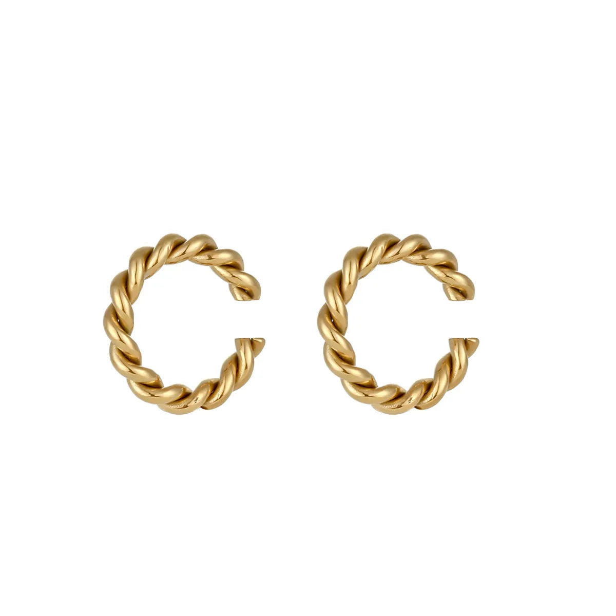 Fashion C Shape Plating Stainless Steel Gold Plated Ear Clips