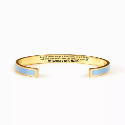 Fashion C Shape Stainless Steel Enamel Bangle