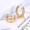 1 Pair Fashion C Shape Plating Stainless Steel Ear Studs