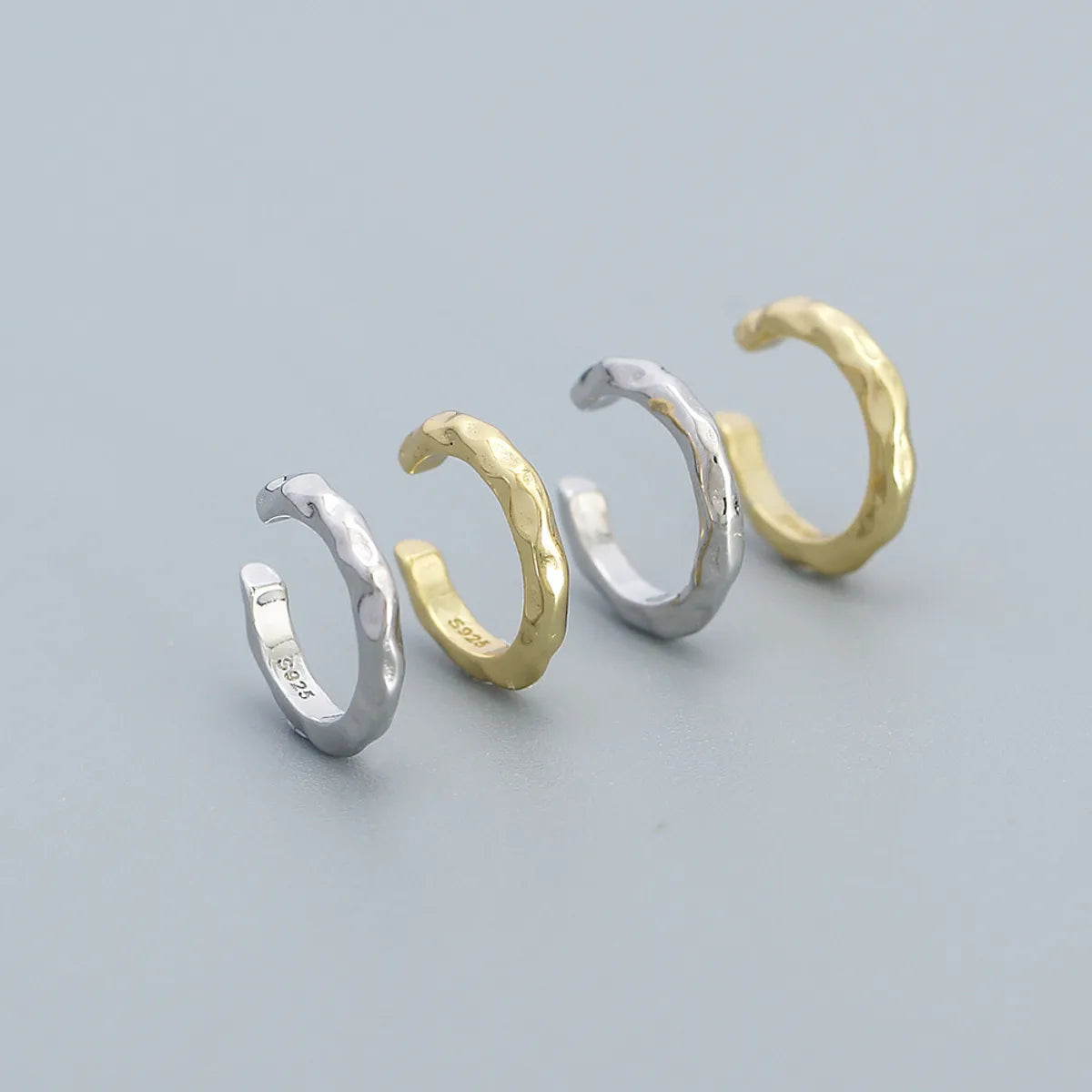 1 Pair Fashion C Shape Sterling Silver Ear Clips