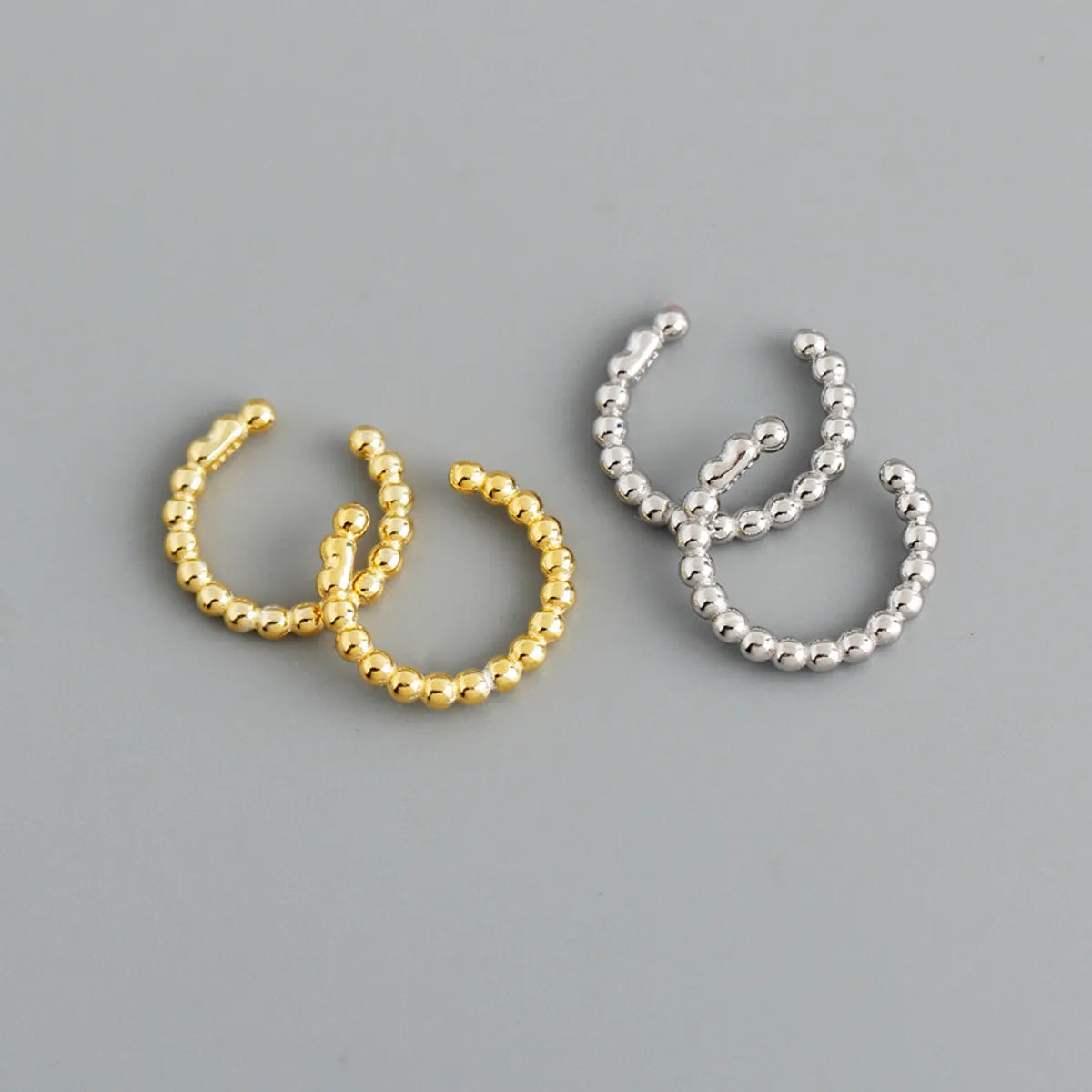 1 Pair Fashion C Shape Plating Sterling Silver Ear Clips