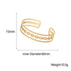 Fashion C Shape Titanium Steel Plating Chain Bangle