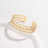 Fashion C Shape Titanium Steel Plating Chain Bangle