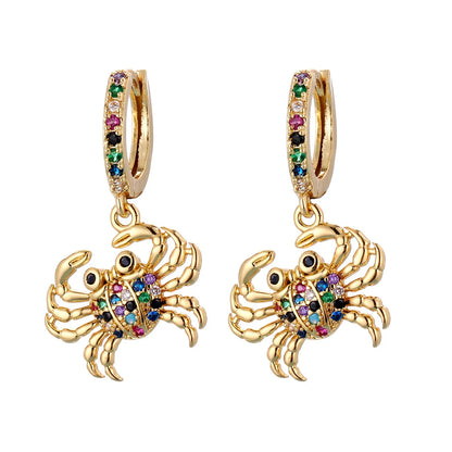 Fashion Cartoon Animal Full Diamond Micro-inlaid Zircon Earrings