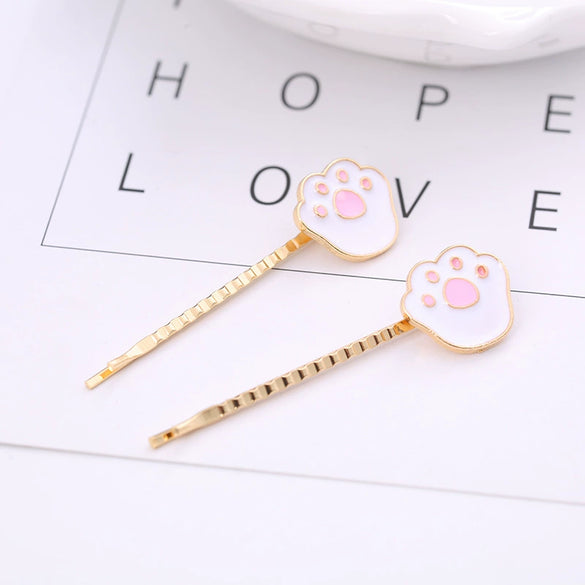 Fashion Cartoon Animal Puppy Cat Paw Alloy Hairpin Bangs Clip Side Clip Headwear