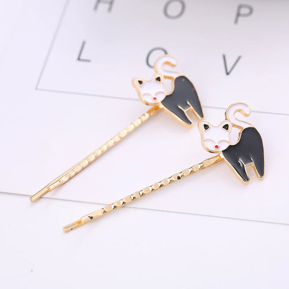 Fashion Cartoon Animal Puppy Cat Paw Alloy Hairpin Bangs Clip Side Clip Headwear