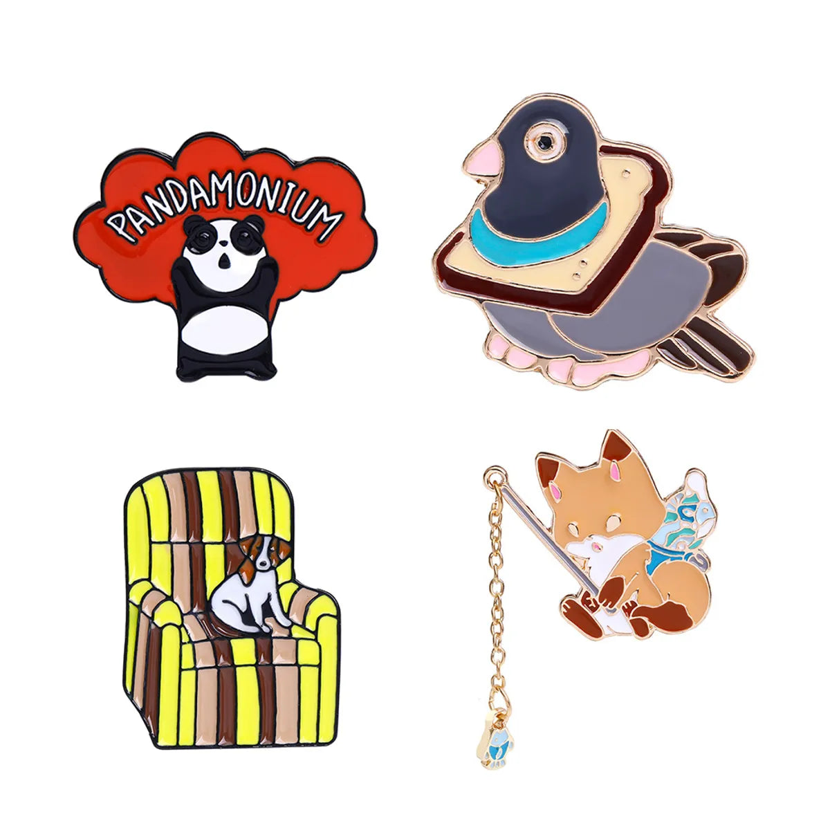 Fashion Cartoon Character Alloy Stoving Varnish Unisex Brooches