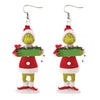 1 Pair Fashion Cartoon Character Carving Arylic Drop Earrings