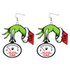 1 Pair Fashion Cartoon Character Carving Arylic Drop Earrings