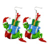 1 Pair Fashion Cartoon Character Carving Arylic Drop Earrings