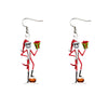 1 Pair Fashion Cartoon Character Carving Arylic Drop Earrings