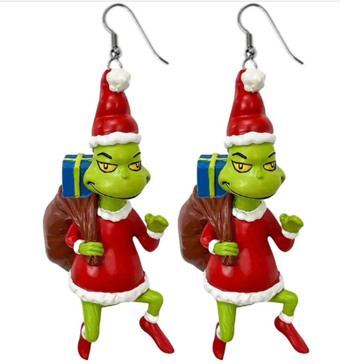 1 Pair Fashion Cartoon Character Carving Arylic Drop Earrings