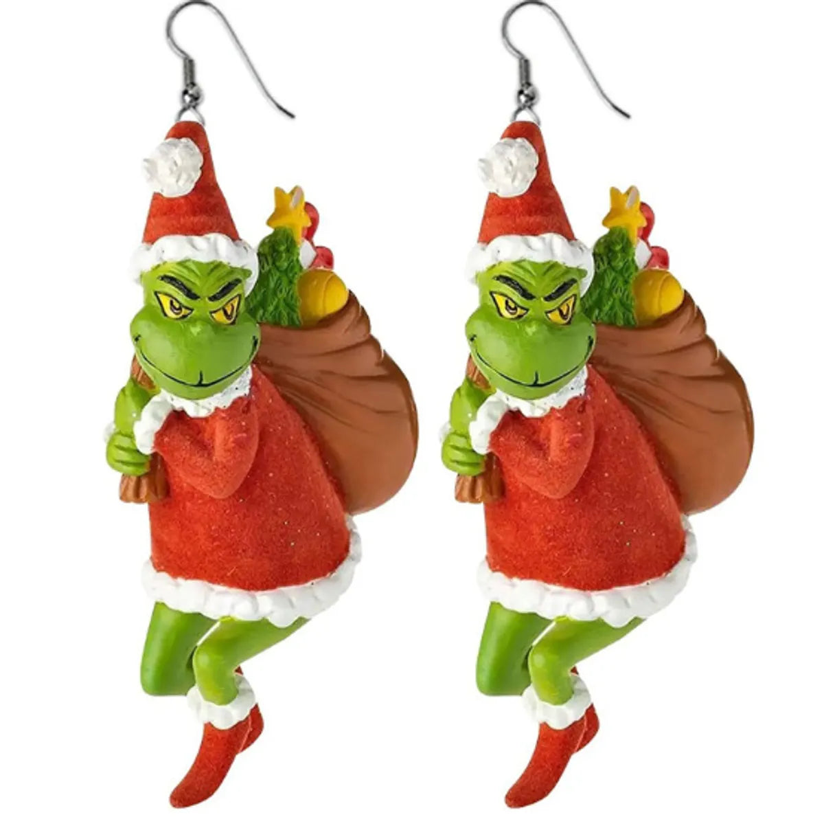 1 Pair Fashion Cartoon Character Carving Arylic Drop Earrings