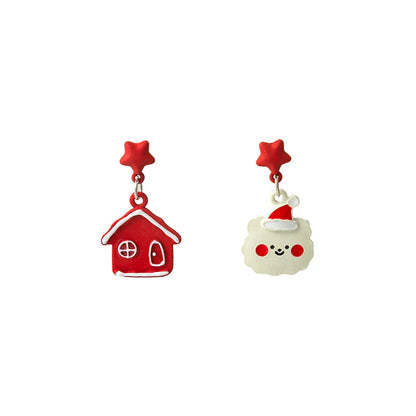 Fashion Cartoon Character Christmas Tree Santa Claus Alloy Plating Women's Drop Earrings 1 Pair