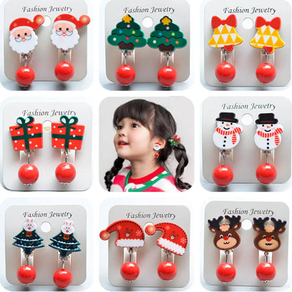 Fashion Cartoon Character Plastic Christmas Kid'S Ear Clips