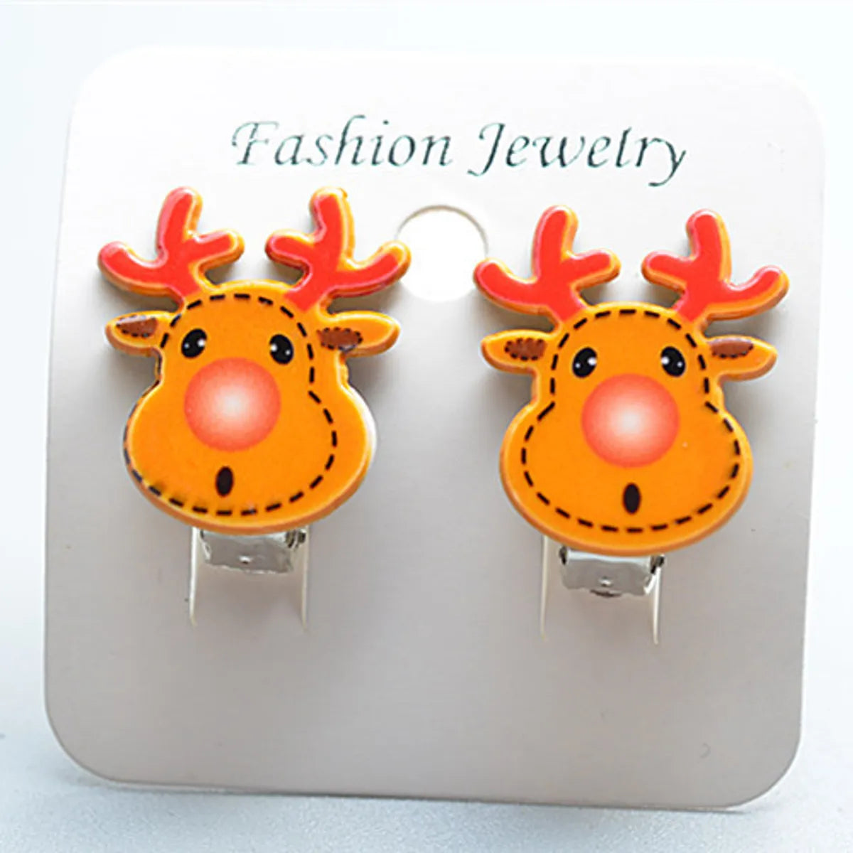 Fashion Cartoon Character Plastic Christmas Kid'S Ear Clips