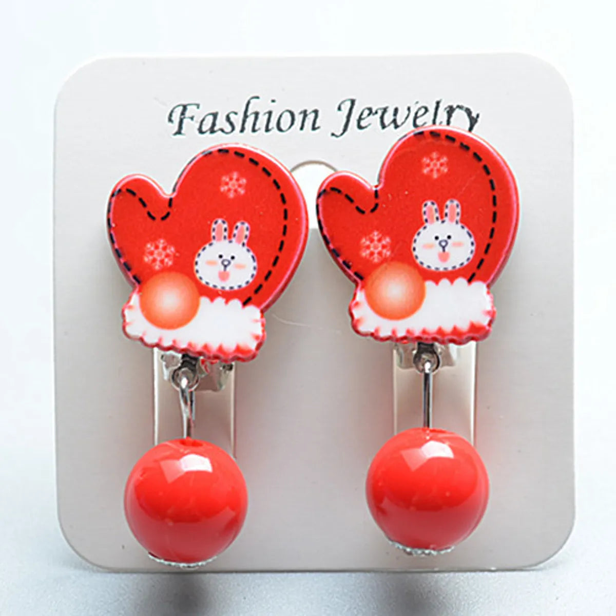 Fashion Cartoon Character Plastic Christmas Kid'S Ear Clips