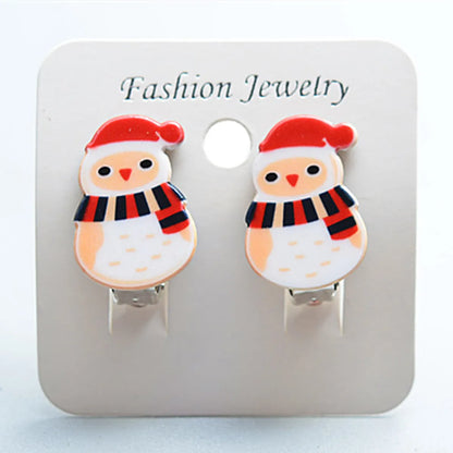 Fashion Cartoon Character Plastic Christmas Kid'S Ear Clips