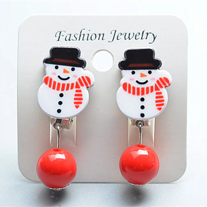 Fashion Cartoon Character Plastic Christmas Kid'S Ear Clips