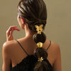 Fashion Casual Allmatch Golden Butterfly Flower Metal High Elastic Hair Rope With Electroplating Niche Design Sense