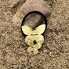 Fashion Casual Allmatch Golden Butterfly Flower Metal High Elastic Hair Rope With Electroplating Niche Design Sense