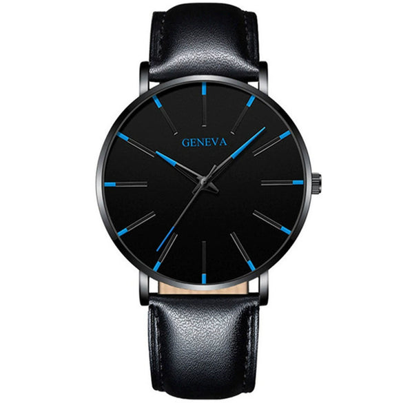 Fashion Casual Round Dial Alloy Strap Alloy Case Quartz Watch For Men