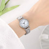 Fashion Casual Simple Alloy Case Stainless Steel Band Round Dial Quartz Women's Watch