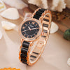 Fashion Casual Women's Quartz Watch With Lace And Round Diamond Alloy And Stainless Steel Materials
