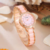 Fashion Casual Women's Quartz Watch With Lace And Round Diamond Alloy And Stainless Steel Materials