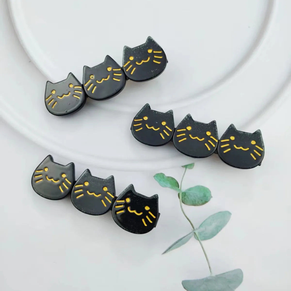 Fashion Cat Acetic Acid Sheets Handmade Hair Clip 1 Piece