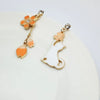 Fashion Cat Alloy Asymmetrical Inlay Rhinestones Drop Earrings