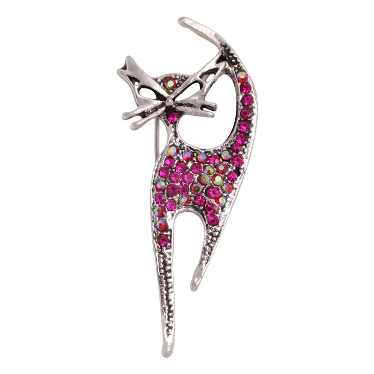 Fashion Cat Alloy Inlay Rhinestones Women'S Brooches